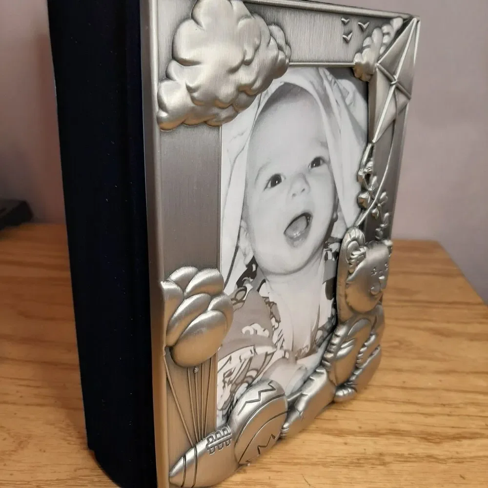 Vtg 1998 Royal Limited Silver Baby Album Frame Holds 80 4x6